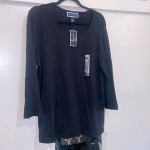 xl long sleeve tee- black